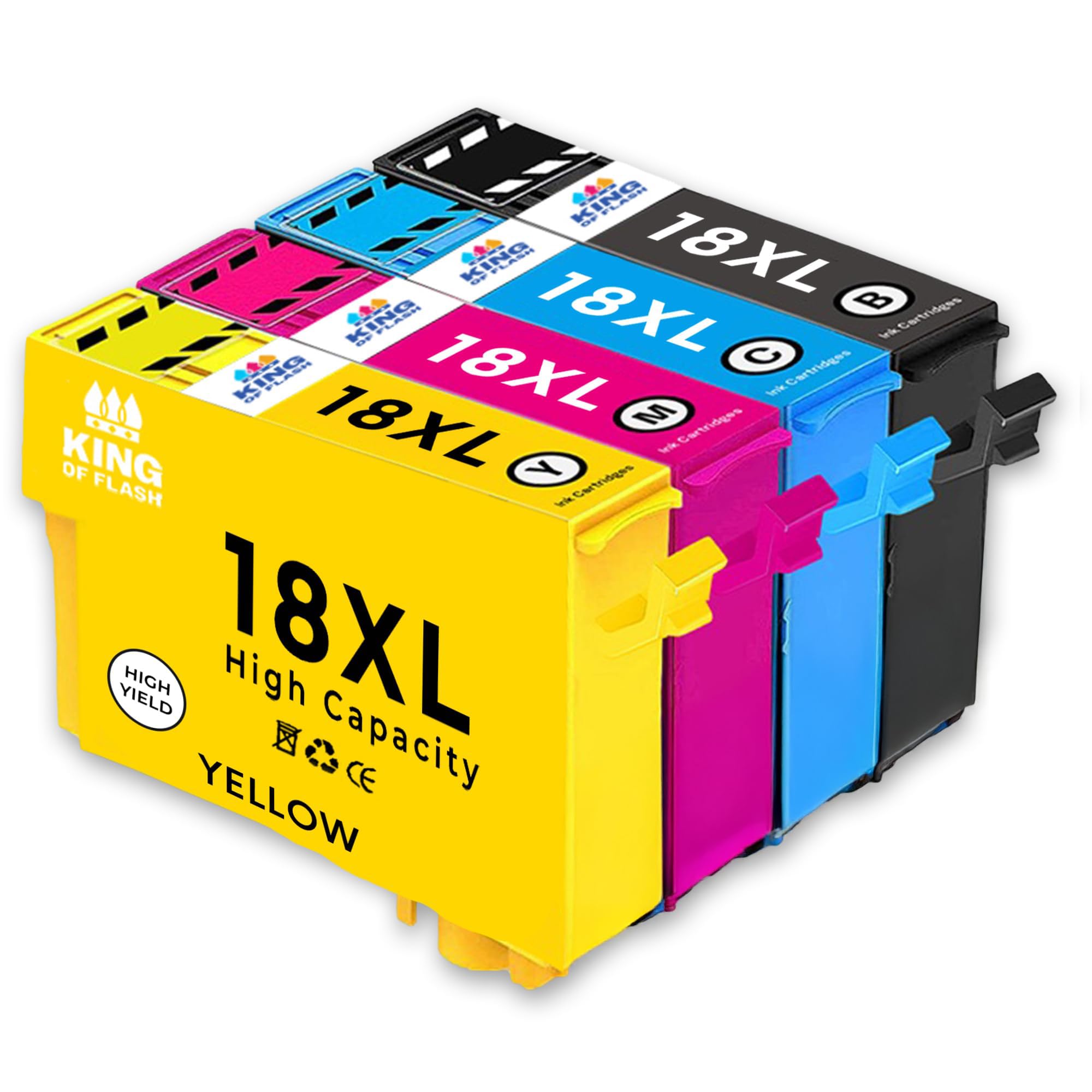 Compatible Ink Cartridges, Epson 18 & 18XL High Yield Replacement Inks For XP Series - Home Expression Printers & Scanners