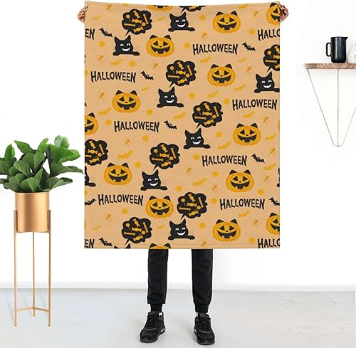 AFHYZY Manta de Halloween para mujer, suave manta de forro polar de verano, lavable, manta ligera de viaje para sofá, cama, sillón durante todas las