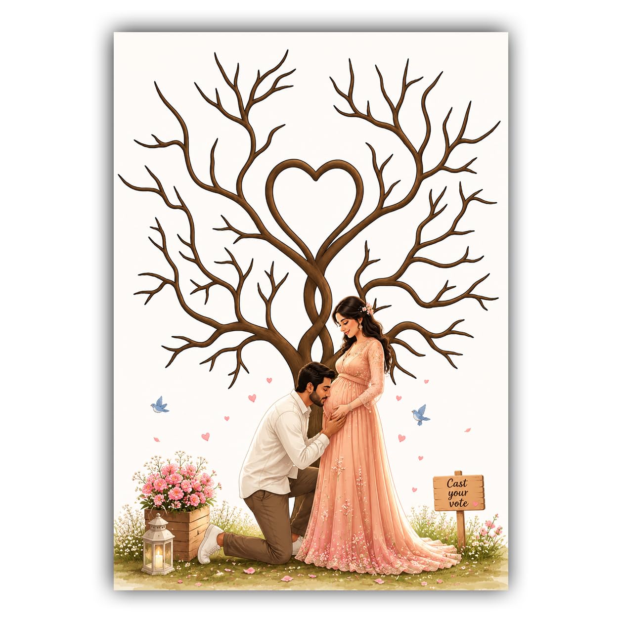 Baby Name Suggestion Box - Pink & Blue Guest Book -8