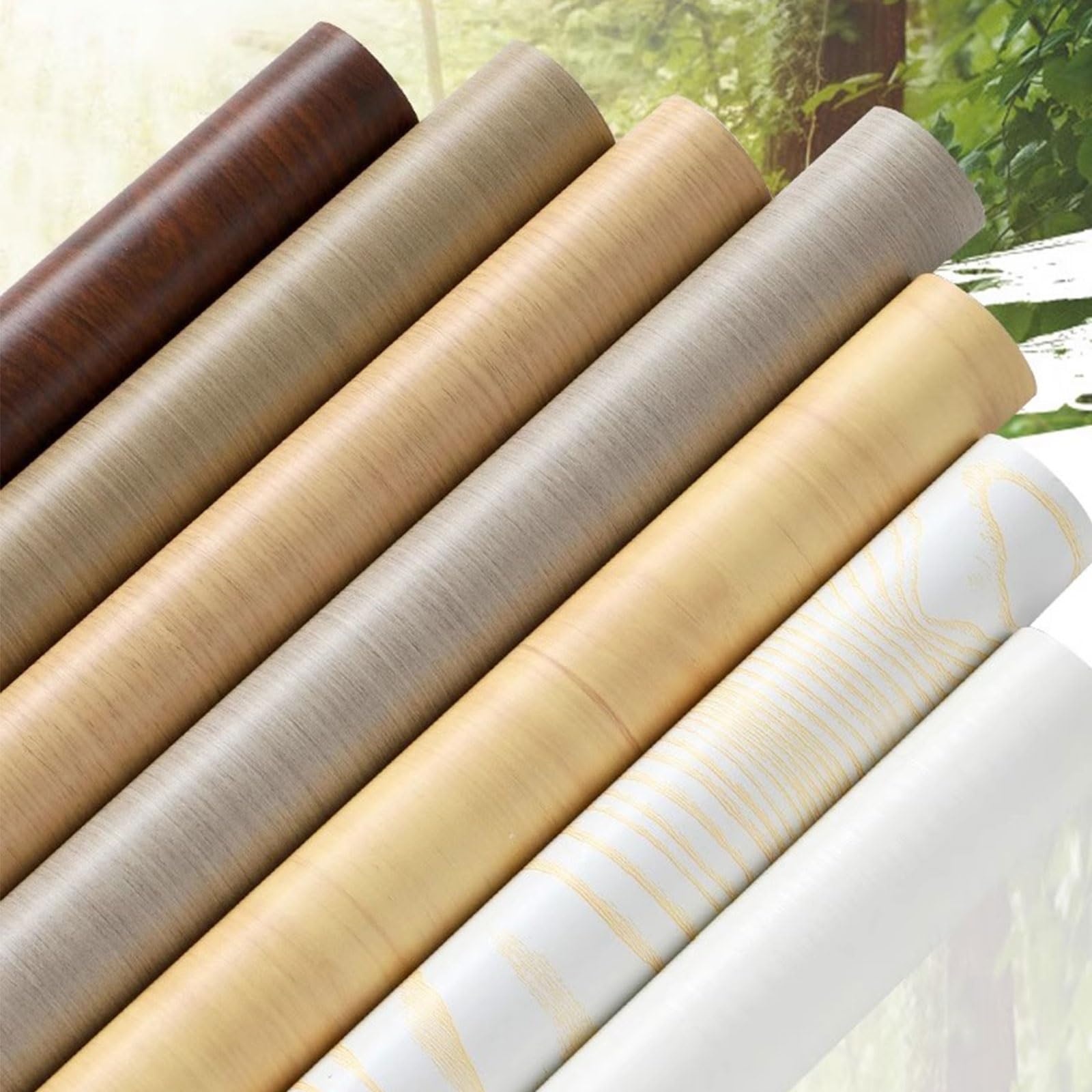Samoprzylepna tapeta imitująca drewno Folia samoprzylepna z drewna, wielokolorowa, w wielu rozmiarach, do mebli(Optionen 1,80W x 200L cm)