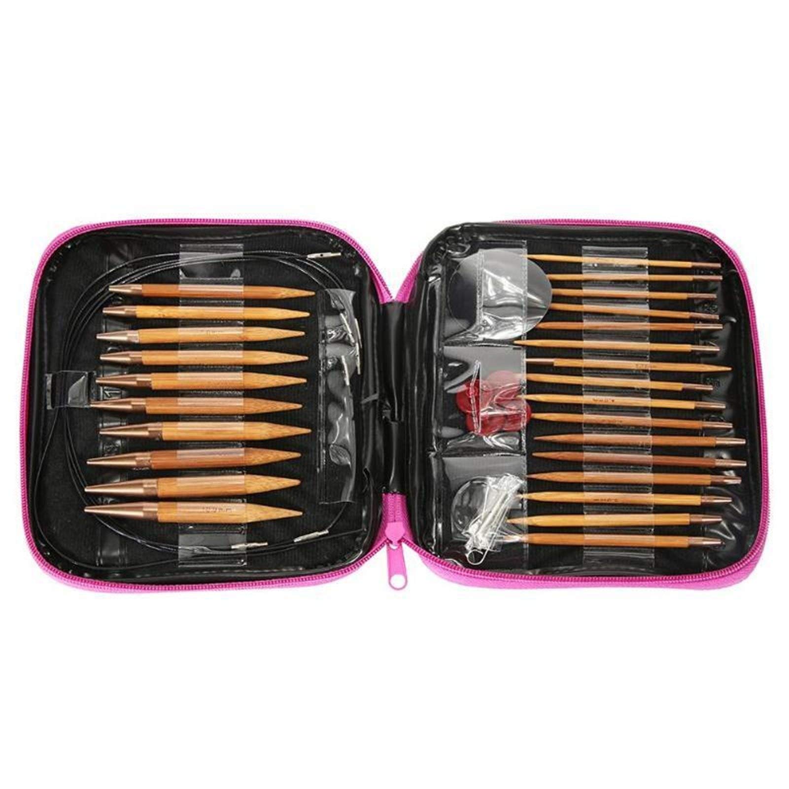 Kit De Ganchillos 13 Tamaños de aluminio circular Kntting Aguja Anillo Set de ganchillo ganchos paquete de hilo de tejer de la armadura de herramientas de costura Agujas Kit Juego De Ganchillos