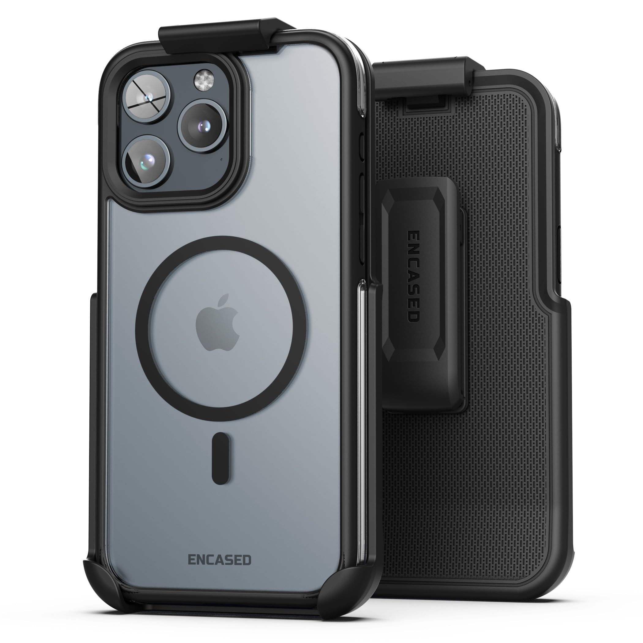 Encased Belt Case for iPhone 15 Pro Max with Holster Clip, Compatible with MagSafe, Magnetic Hybrid Cover with AirGuard Technology (2023)