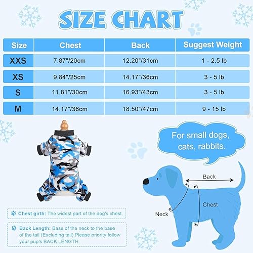 Miniatura 6 de Suéteres para perros pequeños, suéter cálido para mascotas, suéter para perros pequeños, pijama de forro polar para perro, suéter para cachorros,