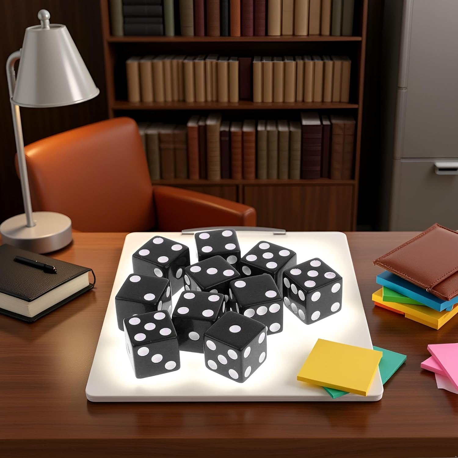 1Set Black of 10 6-Sided Numbers Dices Dice Game Tools Design，Standard Game Dice，Dice and Accessories