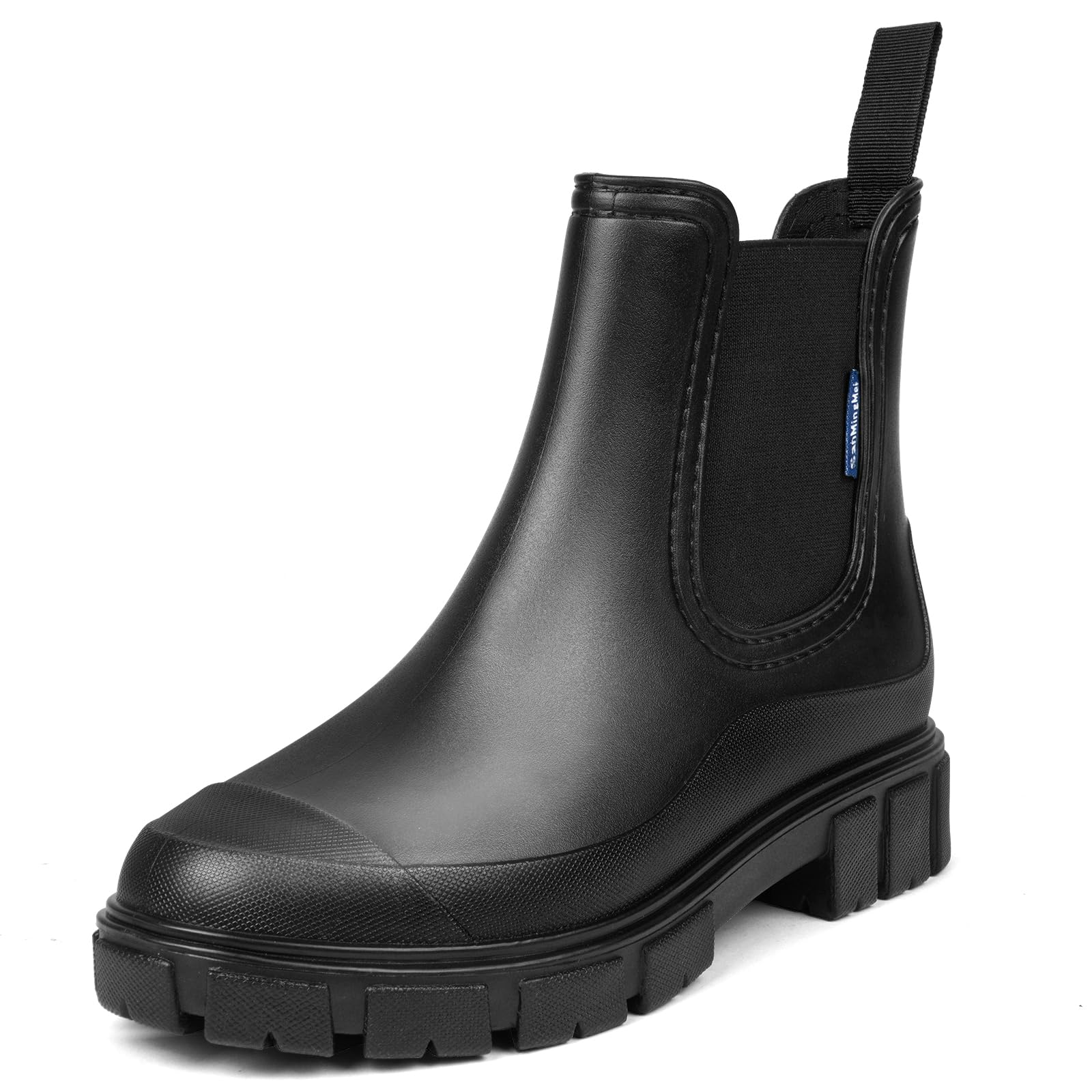 Damskie kalosze damskie, krótkie buty Chelsea, wsuwane damskie botki, gumowe, wodoodporne, buty przeciwdeszczowe, wygodne, antypoślizgowe buty jeździeckie