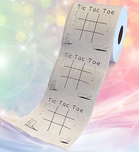Miniatura 2 de Printed TP Tic Tac Toe - Papel higiénico impreso - Divertido rollo de papel higiénico para broma, sorpresa, decoración de baño, regalo novedoso para