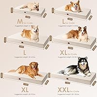 Vista 4 de EHEYCIGA Camas ortopédicas XL para perros extra grandes con funda extraíble lavable para jaula, camello, 41 x 27 pulgadas