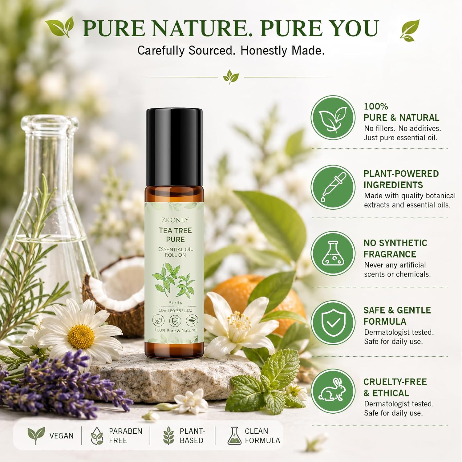 Essential Oil Roll On for Self Care - Aromatherapy Oil Gift for Women Men, Portable Aromatherapy Blend for Relaxation - Self Care Gifts for Women Valentines Birthday Christmas Moms Day -12 x 10ml image 2