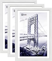 Vista 23 de VCK 8x10 Picture Frames - Black, Wide Border Solid Wood Frame, Display Photo in Horizontal and Vertical, for Home, Office, Gallery, Woodgrain