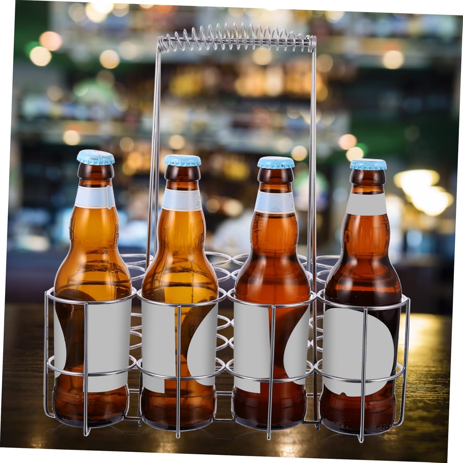 Alipis Beer Rack Carrier for Bottles Portable Organizer Handle for Bbqs and Outdoor Gatherings Resistant Design