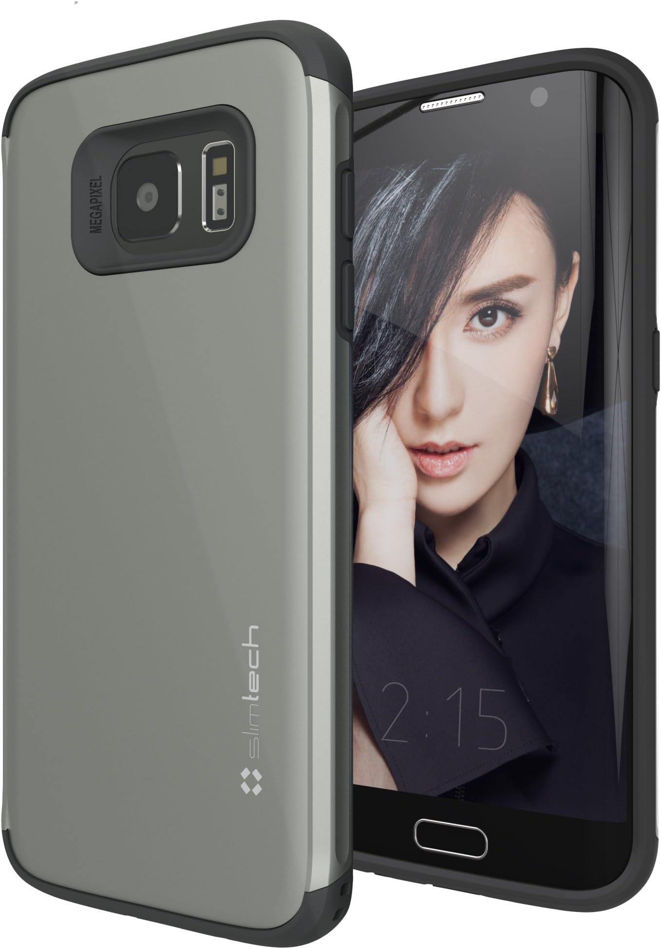Slimtech Resilience Slim Shock Resist TPU Dual Layer Case for Galaxy S7 Edge - Space Grey