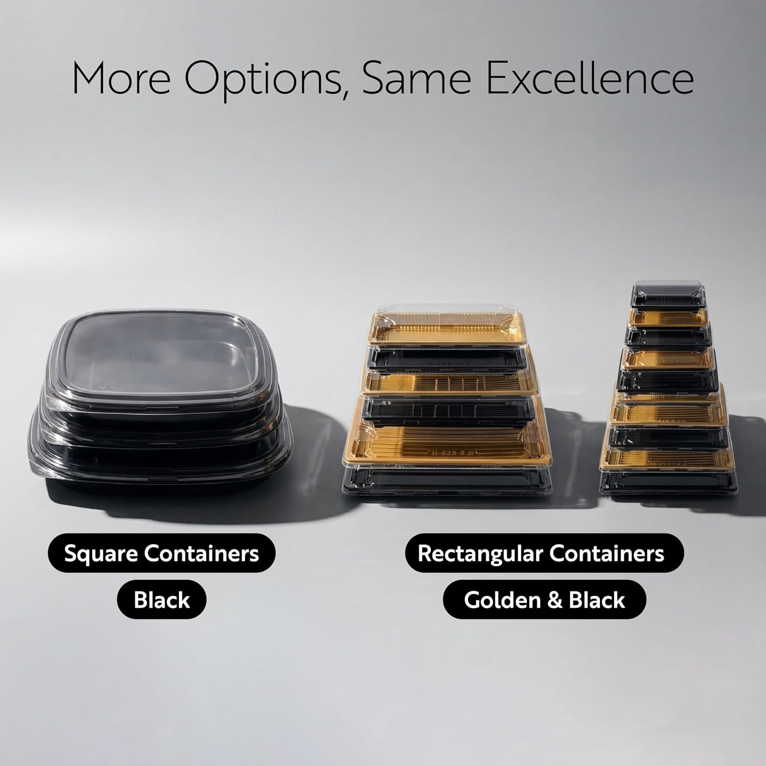 Restaurantware Sushi Containers, Pack Of 100 Plastic Disposable Rectangle Sushi Storage Containers, Sushi Containers With Lids For Meal Prep Take Out, Stackable Black Food Containers With Clear Lids