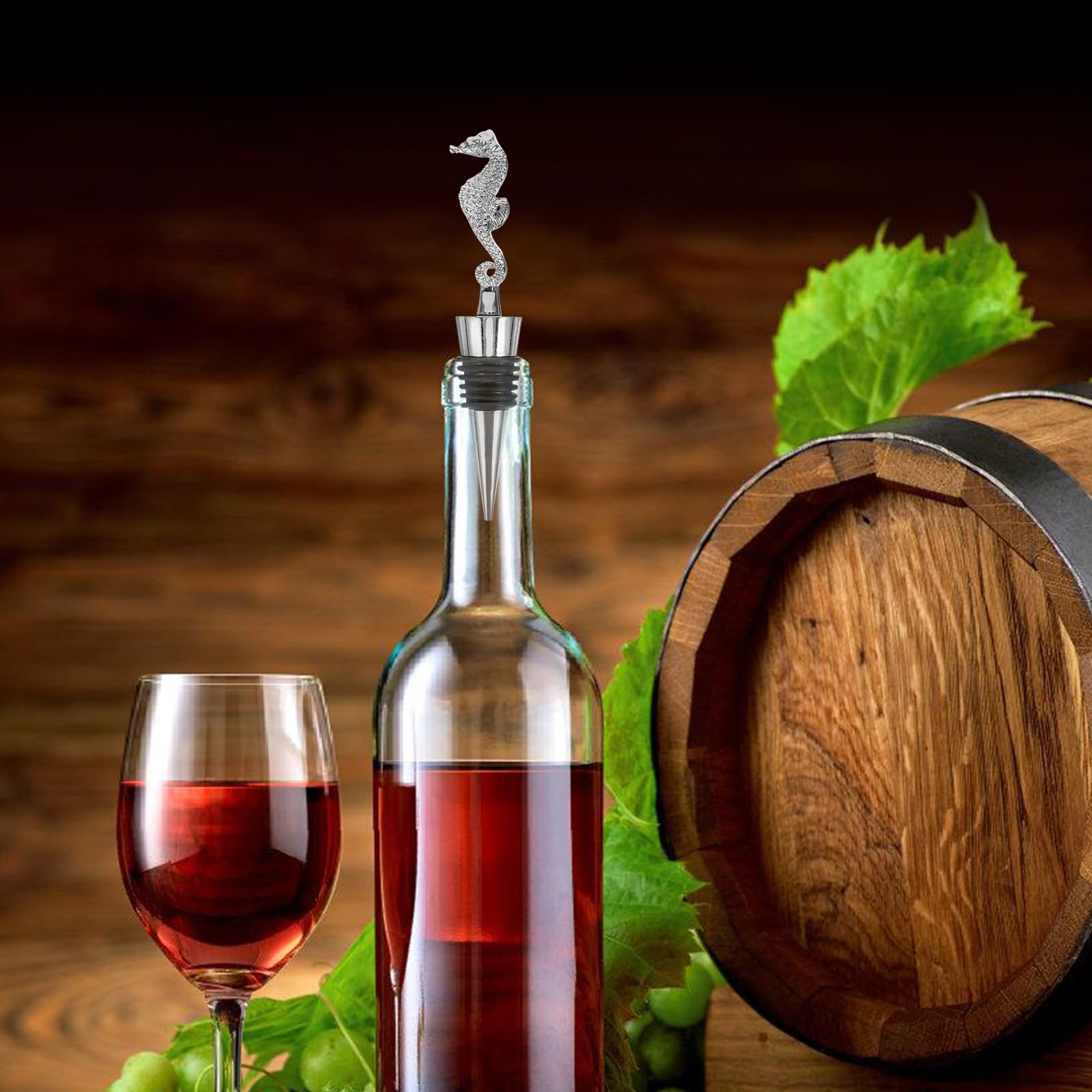 Zerodeko Wine Bottle Stoppers, Hippocampus Wine Stoppers - Image 2