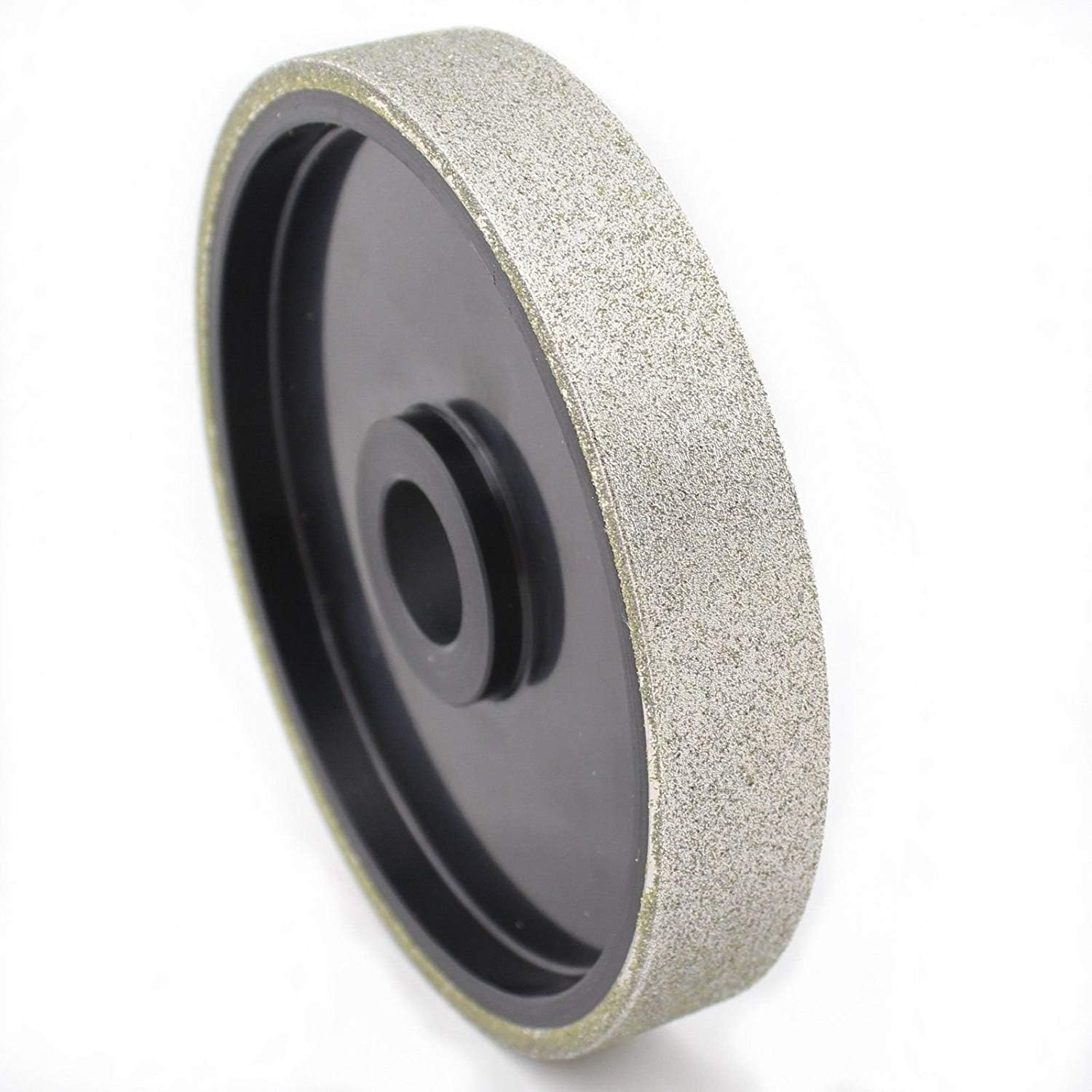 Drilax 6 Inch 60 Grit Diamond Cabbing Grinding Wheel | 1" Width, 1" Arbor (Reducers Incl.) | for Aggressive Shaping, Rough Cabochons, Fast Material Removal