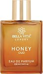 Bella Vita Luxury Honey Oud Eau De Parfum Unisex Perfume for Men & Women with Patchouli, Vanilla, Bergamot | Floral, Spicy EDP Fragrance Scent, 100 Ml