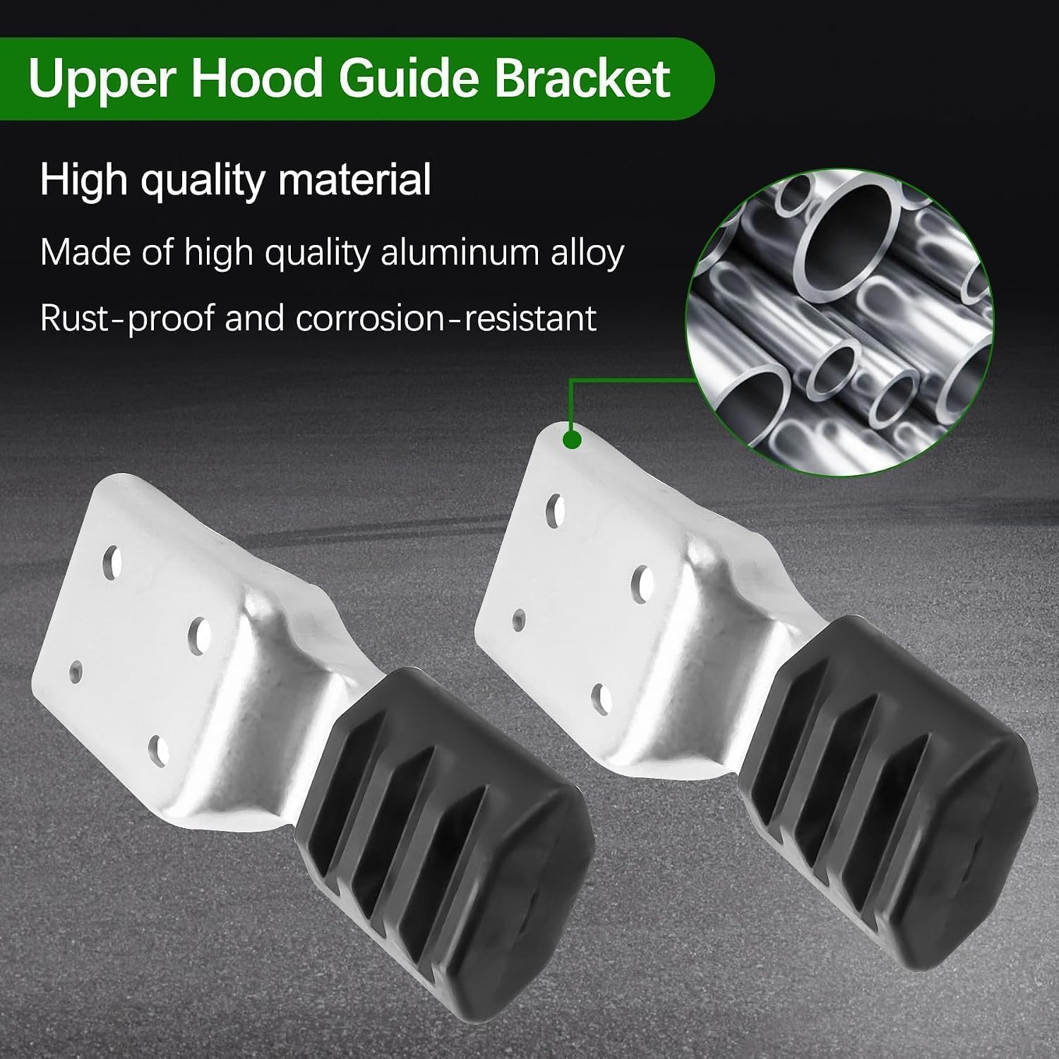 2Pcs L116133 Upper Hood Guide Bracket Compatible with Peterbilt Truck 384 388 2008-2014 for 389 2008-2019 Replace L11-6133 MPB75133 (Left and Right Side)
