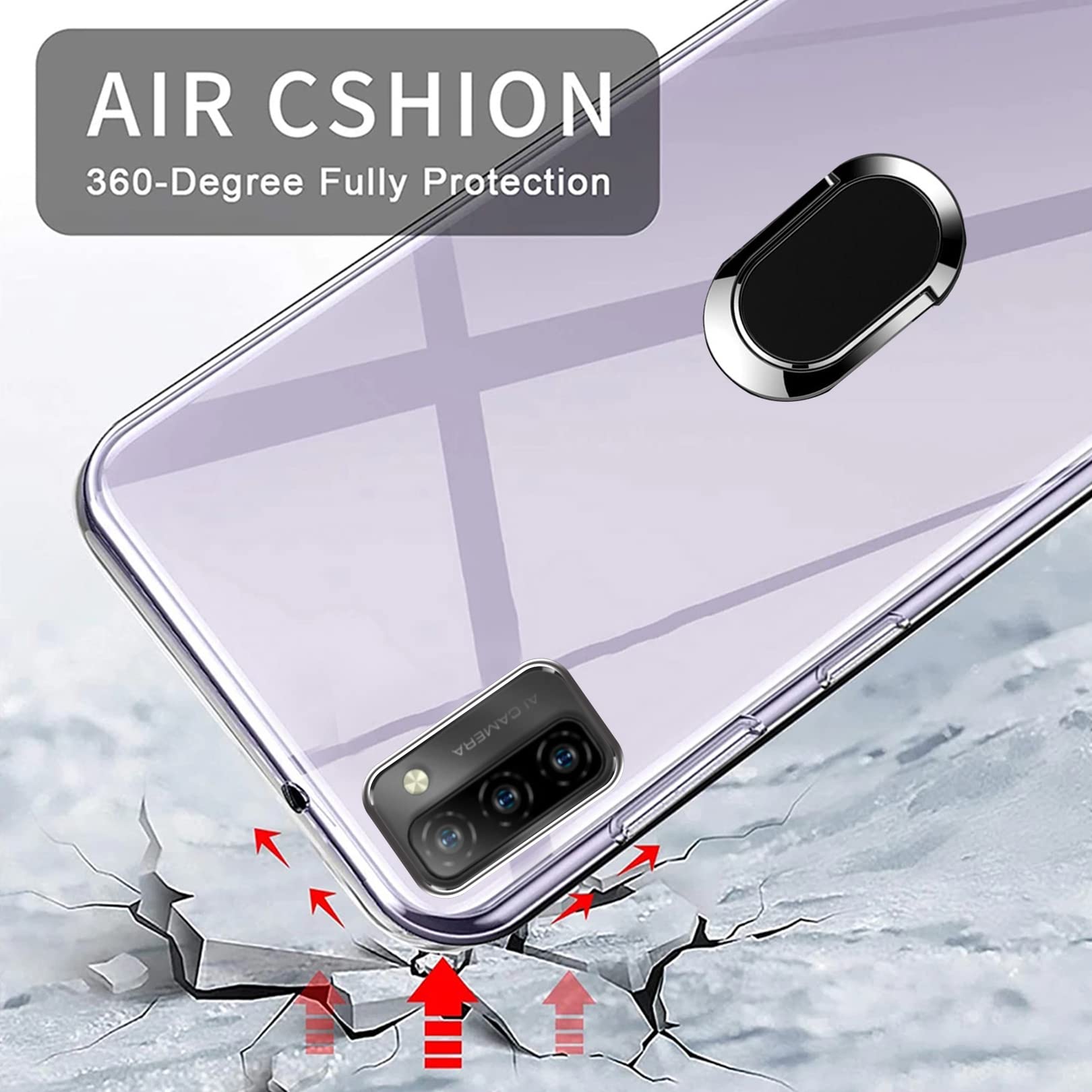 CAXKJE Custodia per Nokia XR21 (6.50 Pollice) + Pellicola Vetro Temperato,Trasparente Cover Morbido Silicone Custodie TPU Cover,per XR21 Antiurto Case - A15