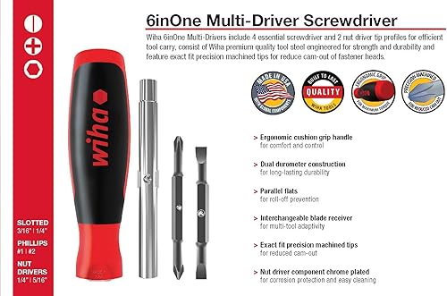 Vista 7 de Wiha 77890 SoftFinish 6inOne Multi-Driver