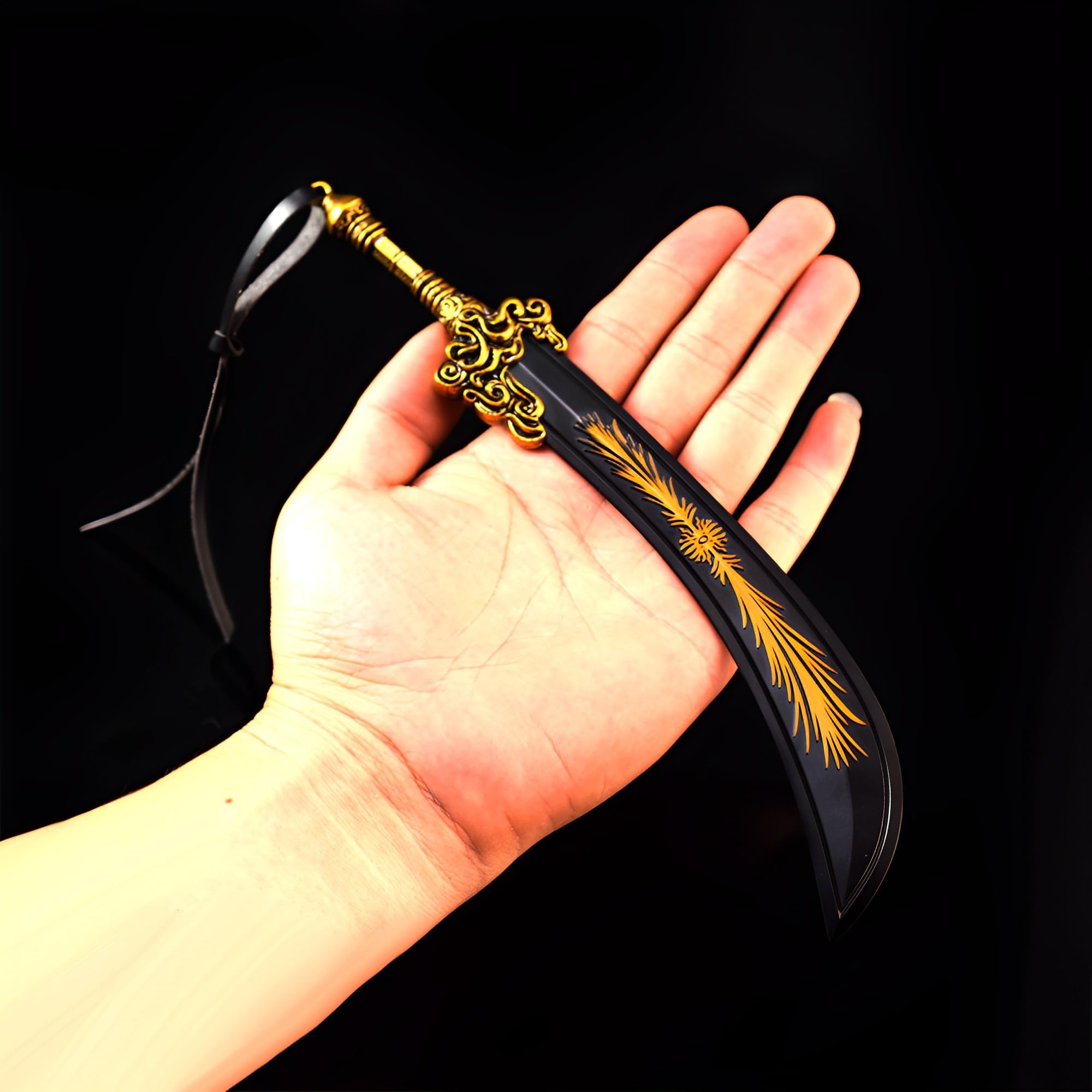 Modelo de Espada Larga, Longitud: 22 cm/8,7 Pulgadas, con Soporte de exhibición, coleccionables Juegos Metal, 2 Piezas/Caja Papel(2 Pcs/Paper Box)