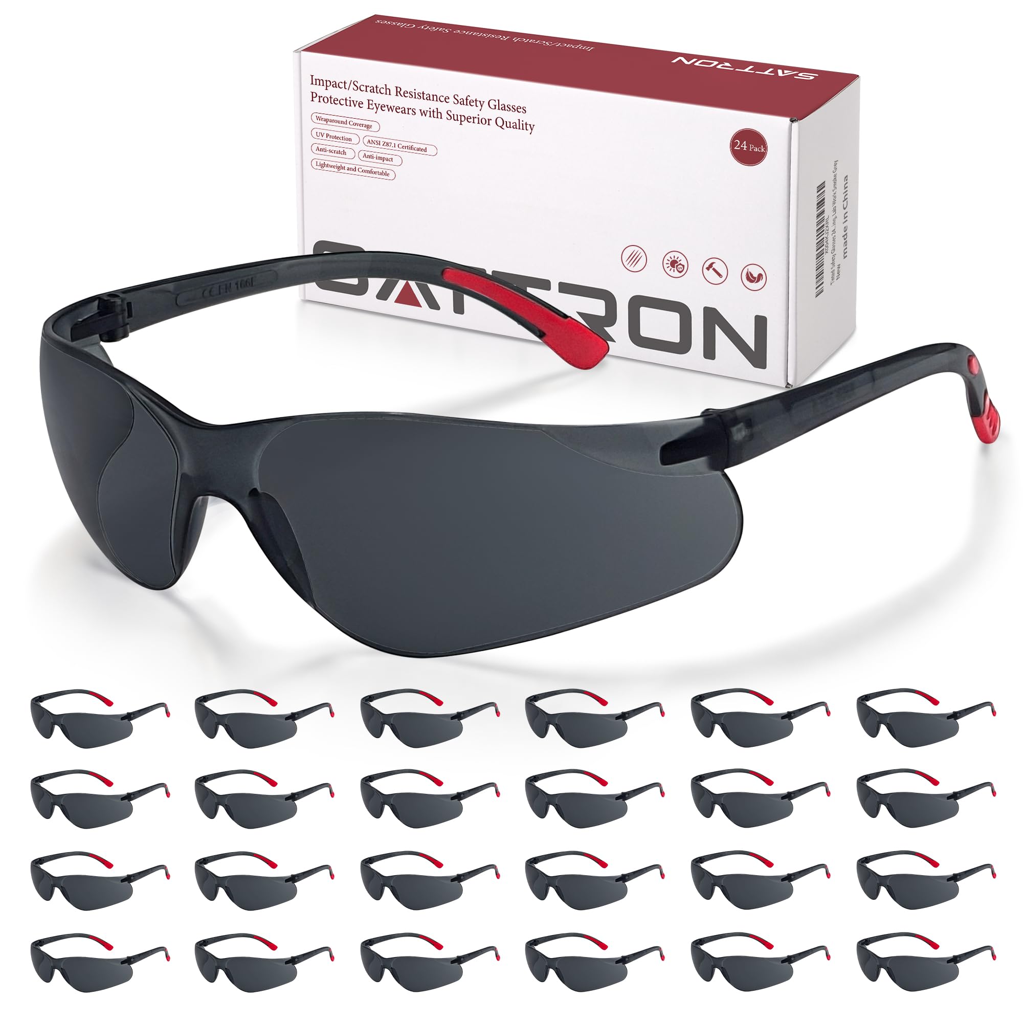 Safety Glasses Bulk Pack - 24 Clear Protective Eyewear -14 Safety Glasses Bulk Pack - 24 Clear Protective Eyewear -14