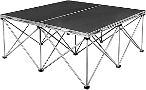 Tetra-Teknica PSR-24 4'x4' Folding Portable Stage Platform with 24” Riser