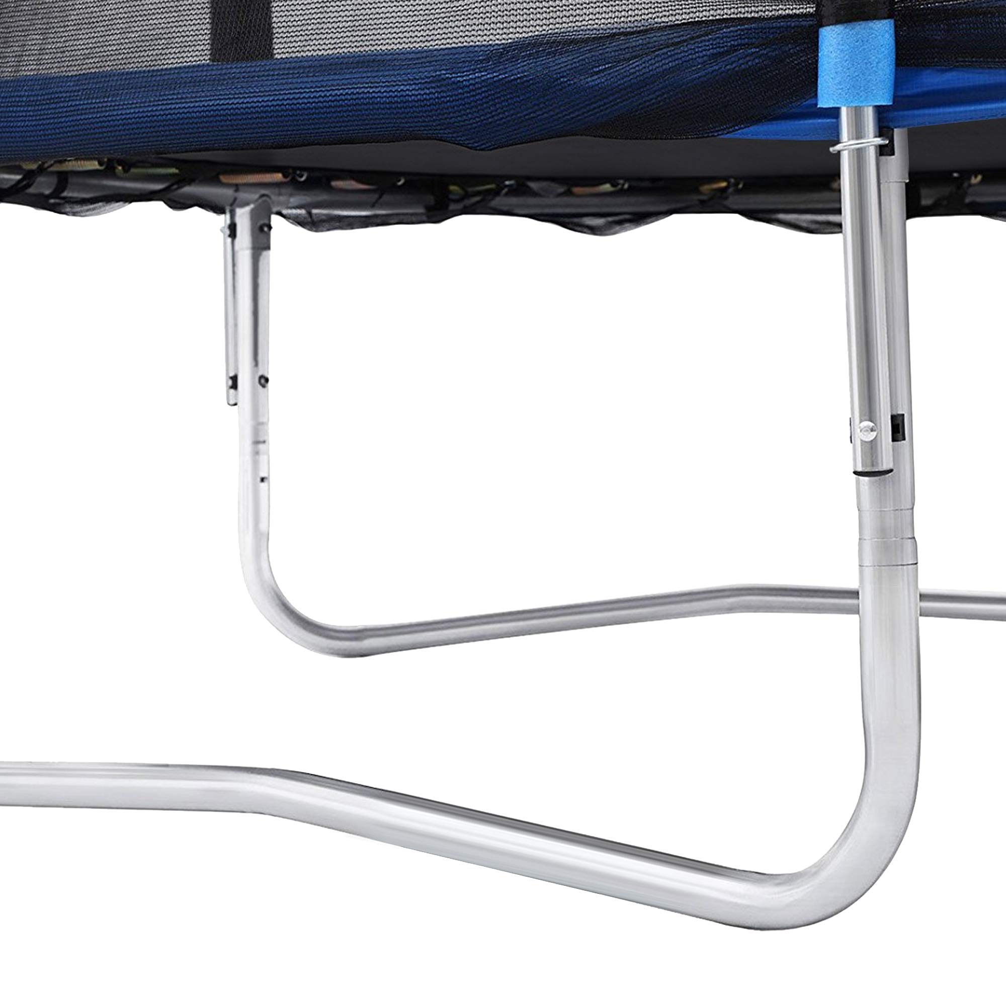 BRICOZONE Trampolino Da Giardino 245 Cm Con Rete Di Sicurezza E Scaletta Struttura In Acciaio Zincato Portata 150 Kg Tappeto Elastico Con Molle Rinforzate Per Bambini E Adulti Uso Esterno