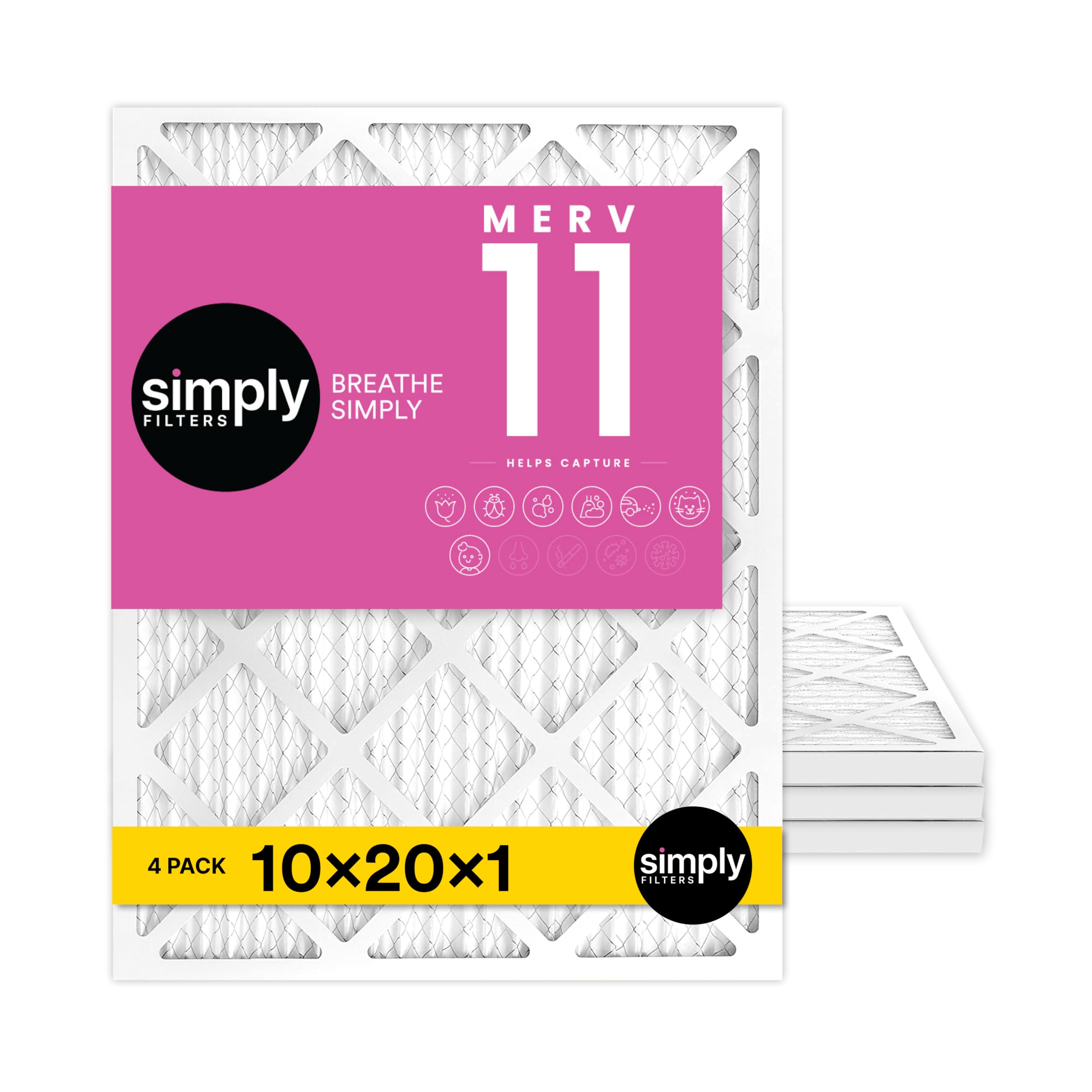 Simply 20x25x4 Air Filter, MERV 8, 4 Pack, Furnace Air Filter for HVAC (Actual Size:19.5"x24.5"x3.63") DUST, Pet, & Allergy Control — view 77