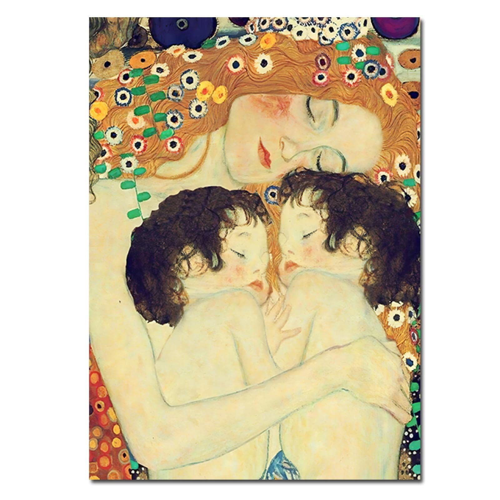 模写 グスタフ・クリムト 油彩キャンバス【母と子】 油彩画 模写 グスタフ・クリムト 油彩キャンバス【母と子】 油彩画