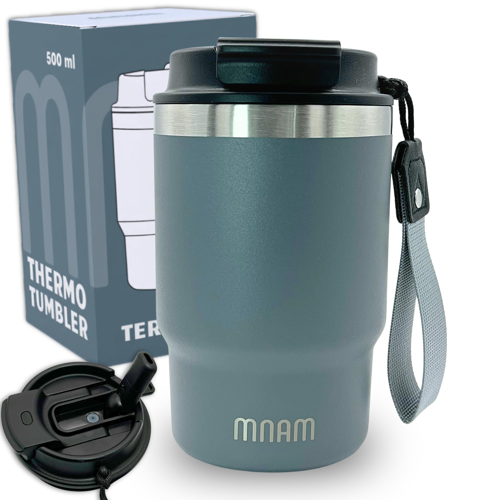 Tazza Termica Caffe - Mug Termica - Acciaio Inossidabile Isolato ed Ermetico - Tazza Termica da Viaggio - Travel Coffee Mug - Termos Caffè (500 ml)