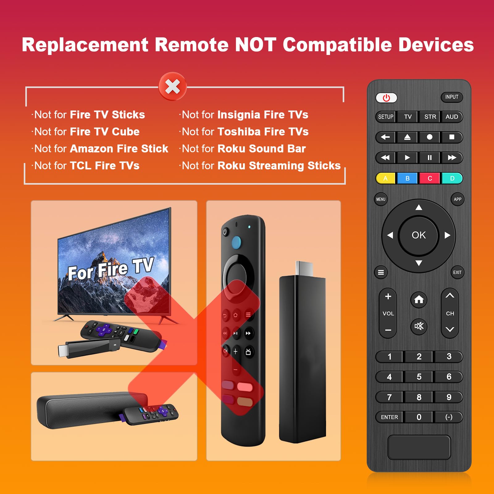 2 telecomandi universali per TV compatibili con Samsung, LG, Vizio, TCL, Hisense, Sony, Philips, Sharp e altre marche di Smart TV, lettori streaming, Sound Bar Audio e lettori DVD/Blu-ray