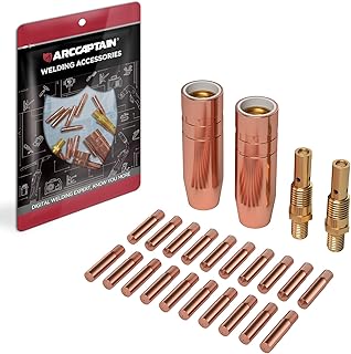 ARCCAPTAIN for Lincoln Magnum 100L Welder Part .035" Contact Tip Nozzle Diffuser MIG Welding Gun Accessory Kit for Lincoln Magnum 100L and Tweco Mini/#1 (.035" Accessory Kit)