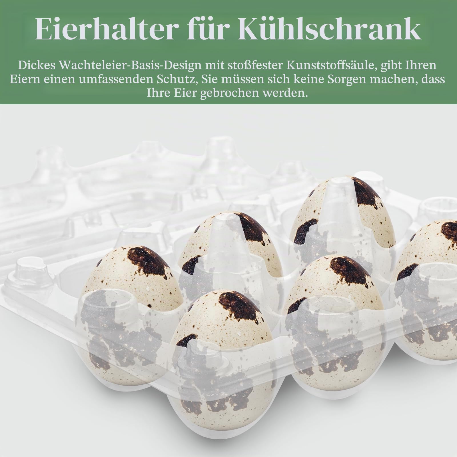 APACALI 150 Stück Wachteleierschachteln mit Wachteleier Schere, Wachteln Eierschachteln 6 Gitter, Kunststoff Wachtelei Schachteln mit Deckel, Transparente Wachteleierschachteln