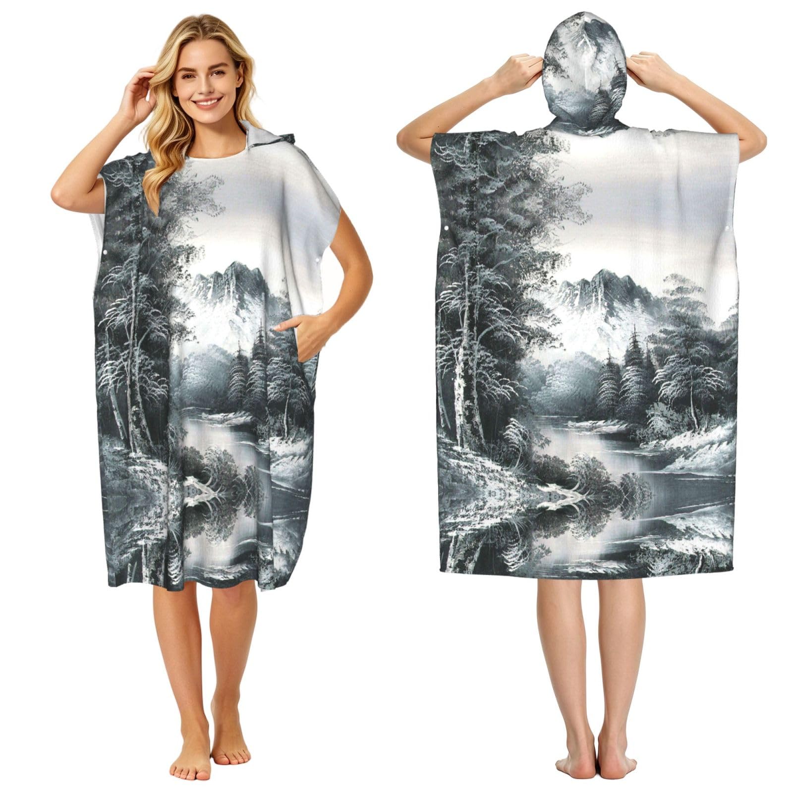 Poncho surf microfibra idéal pour se changer à la plage en été après la natation