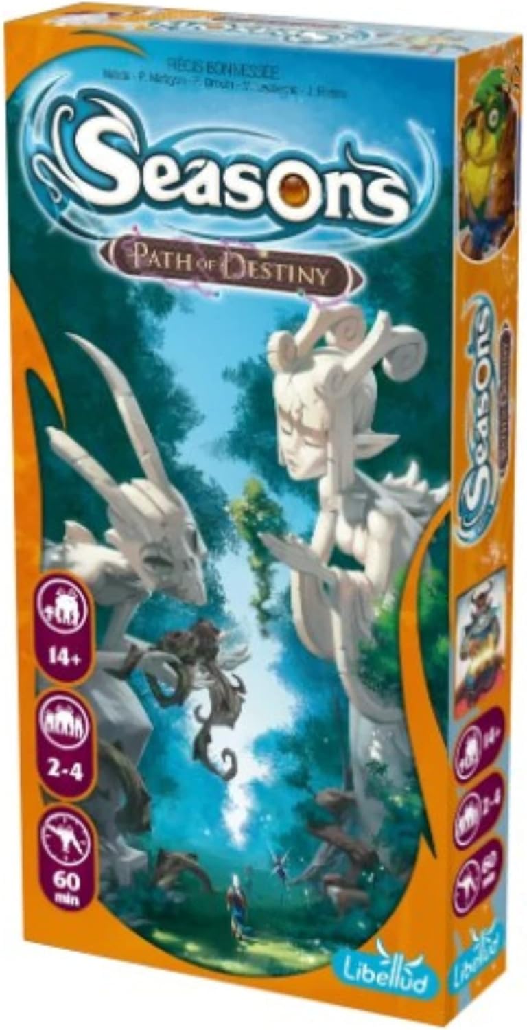 Seasons Path of Destiny Board Game EXPANSION - Enhance Your Strategy with New Power Cards & the Die of Destiny! Family Game for Kids & Adults, 2-4 Players, Ages 14+, 60 Min Playtime, Made by Libellud