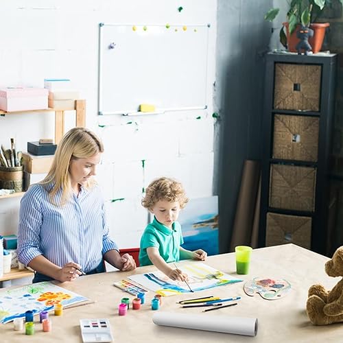 Miniatura 6 de 3 rollos de papel de caballete de arte de 17 pulgadas x 65.6 pies para niños, manualidades, caballete, rollo de papel de arte para tablón de