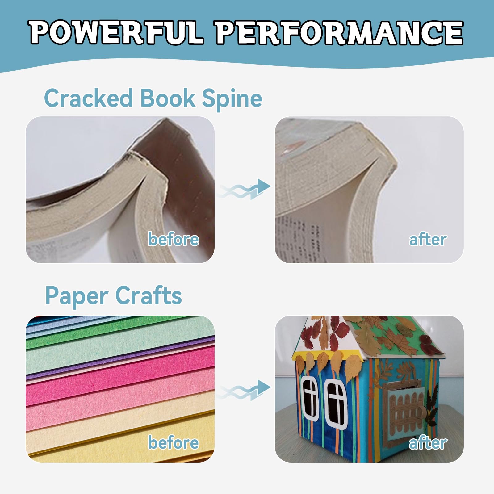 Book Glue, 120ml Flexible Book Binding Glue, Dries Clear