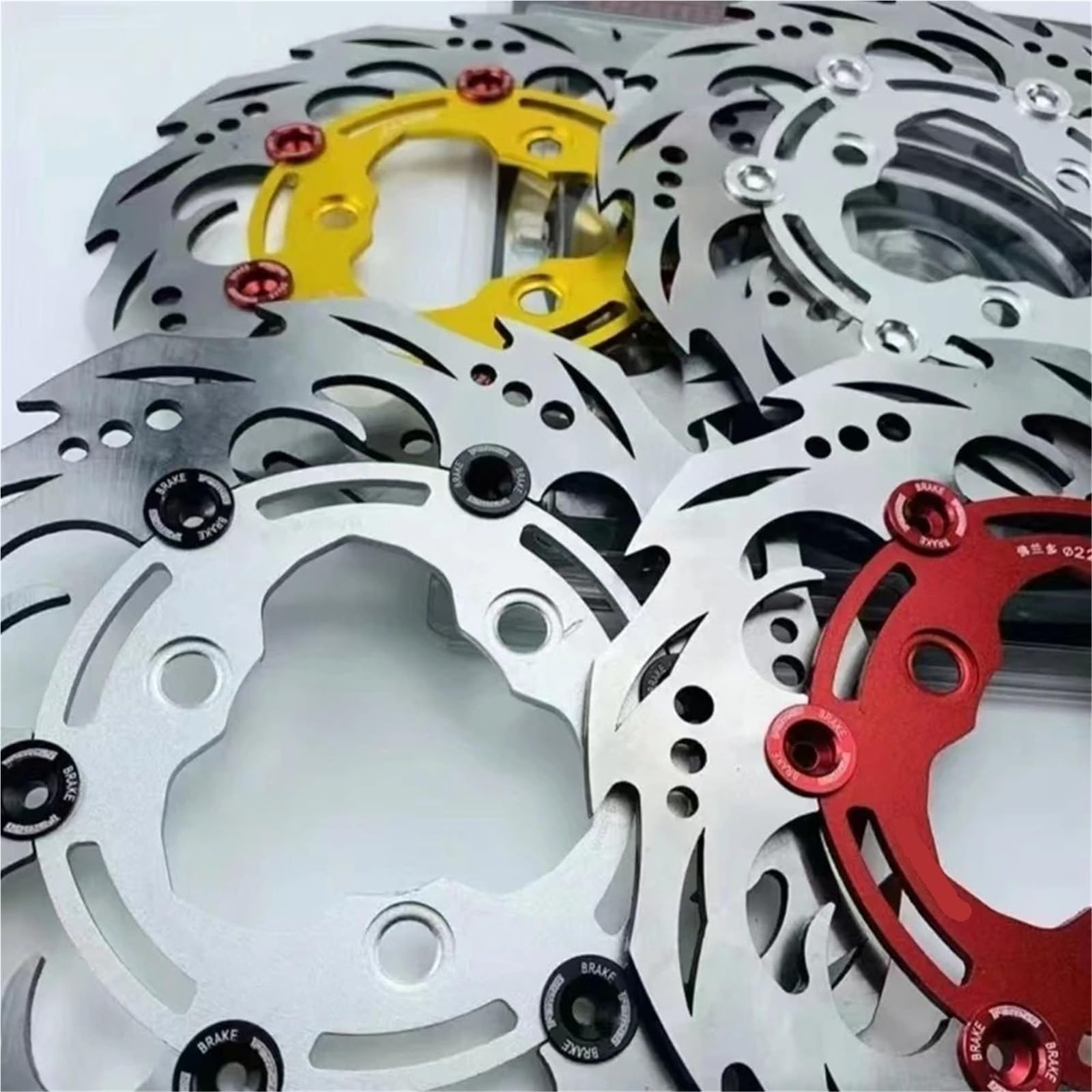 Disco Flottante Universale Per Moto 220mm*70mm Adatto Per Yamaha Aerox Nmax BWS Zuma Force RSZ Adatto Per M3 Niu N1S Ninebot Disco Freno Anteriore Moto(Gold)