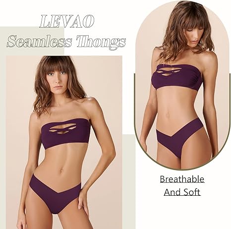 Levao Set van 7 naadloze slips voor dames, naadloze onderbroeken, ademende hipster slips, set van sexy bikini, voor dames, onzichtbare damesslips