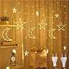 Coverzone 3 metre Led Işıklı 10lu Ay Yıldız Işık Zinciri Dekoratif Aydınlatma Ev Dekorasyonu Süsleme Salon Oda Merdiven Balkon için Yılbaşı Eğlence Doğum Günlerine Özel Aydınlatma [Enerji Sınıfı A]