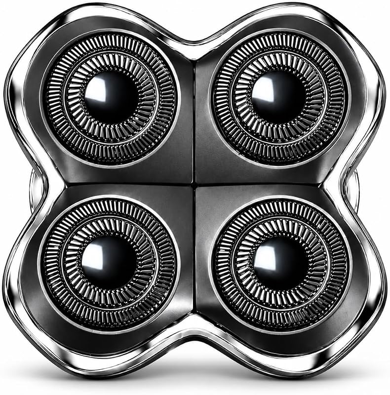 Cabeça de reposição preta com 4 cabeças compatível com Skull Shaver Pitbull/Palm, pacote com 1