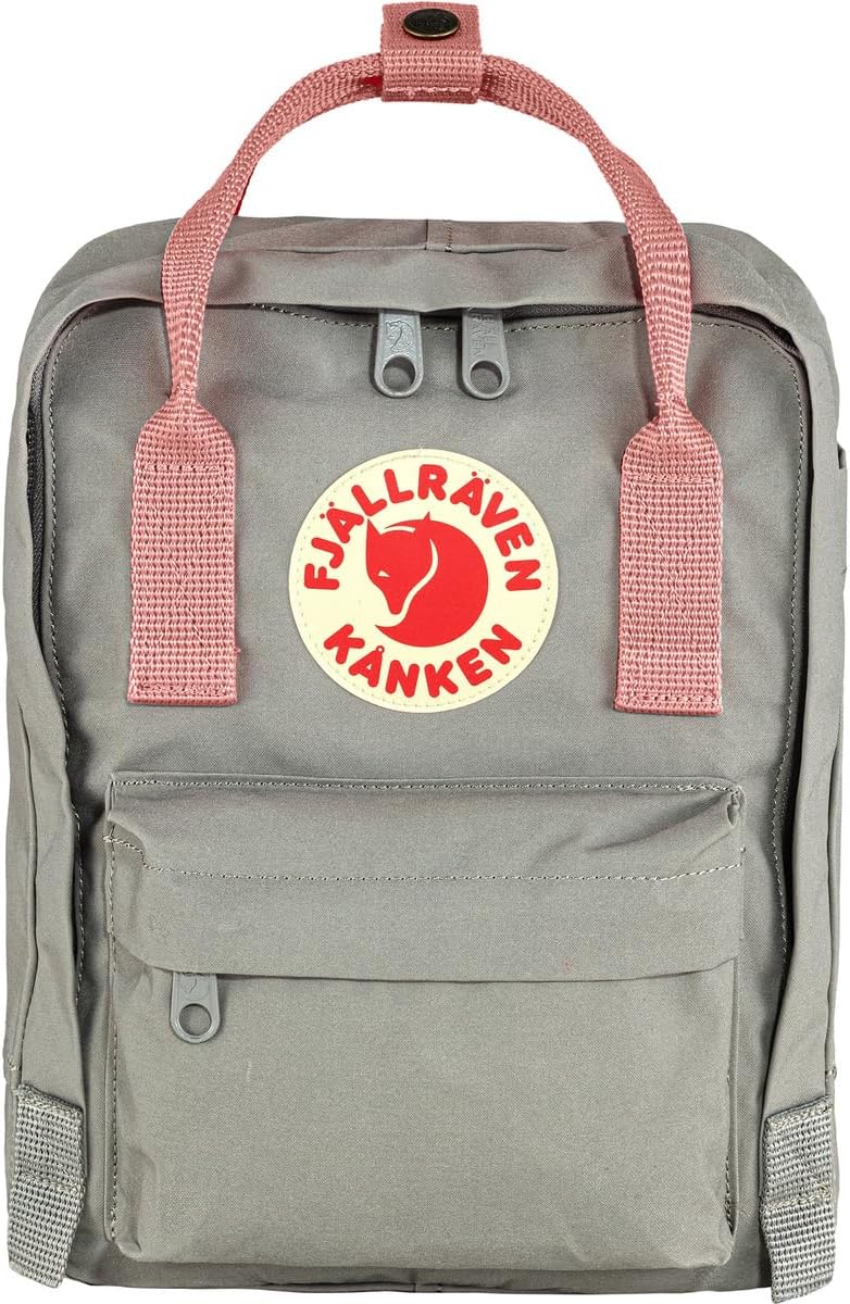 Fjällräven Kanken Mini Backpack - Compact Everyday Carry, Durable Vinylon Fabric - Travel, Fog/Pink