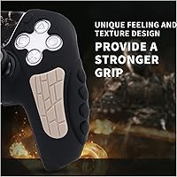 Vista 31 de ECHZOVE Funda de silicona para controlador PS5 (azul) – Cubierta de controlador de PS5 duradera y antideslizante con accesorios personalizables