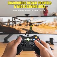 Diswoe Xbox 360 és PC Kontroller Ergonomikus Gamepad Joystick Windows kompatibilis 6
