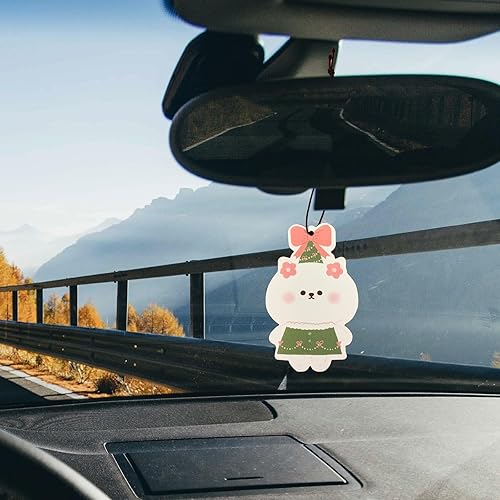Miniatura 5 de Ambientador navideño para espejo retrovisor de automóvil, 12 ambientadores de coche para perro, adorno colgante con 6 aromas, lindos accesorios para