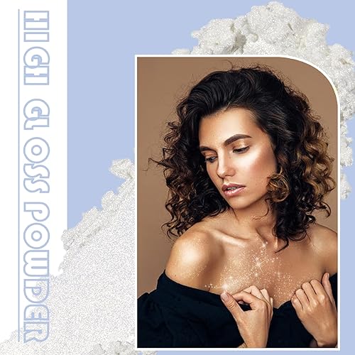 Miniatura 4 de Polvo iluminador en barra de maquillaje, brillo corporal en polvo para palmaditas con purpurina de alto brillo, polvo suelto para iluminar la cara,