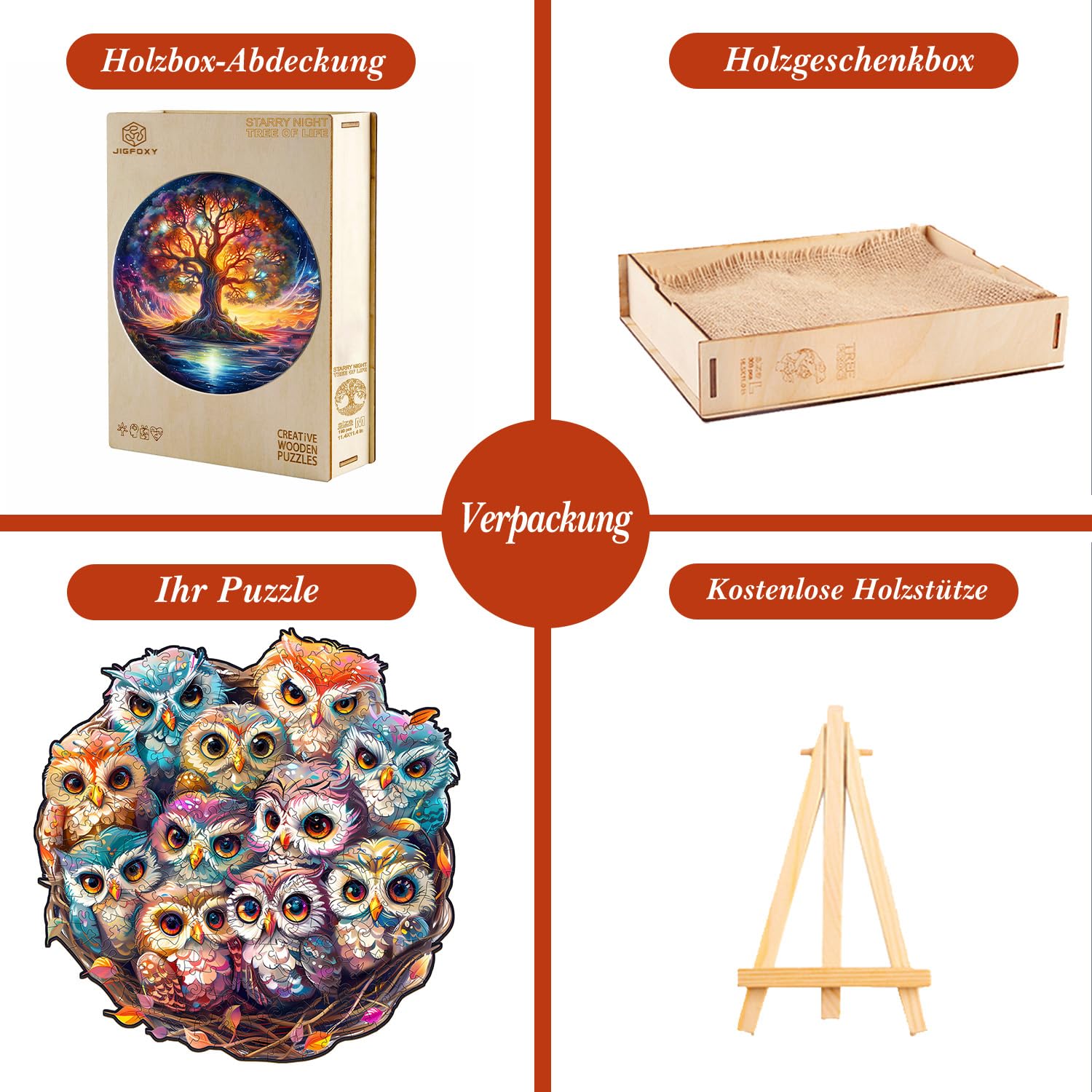 Jigfoxy Puzle de madera para adultos, búhos de bebé rompecabezas de madera para adultos, rompecabezas de madera para adultos y niños, juguete educativo único en forma de animal para amigos de la