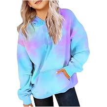 Cute Hoodies for Teen Girls Trendy Preppy Hooded Sweatshirts Oversized Long Sleeve Shirts Gradient Clothes for Girls