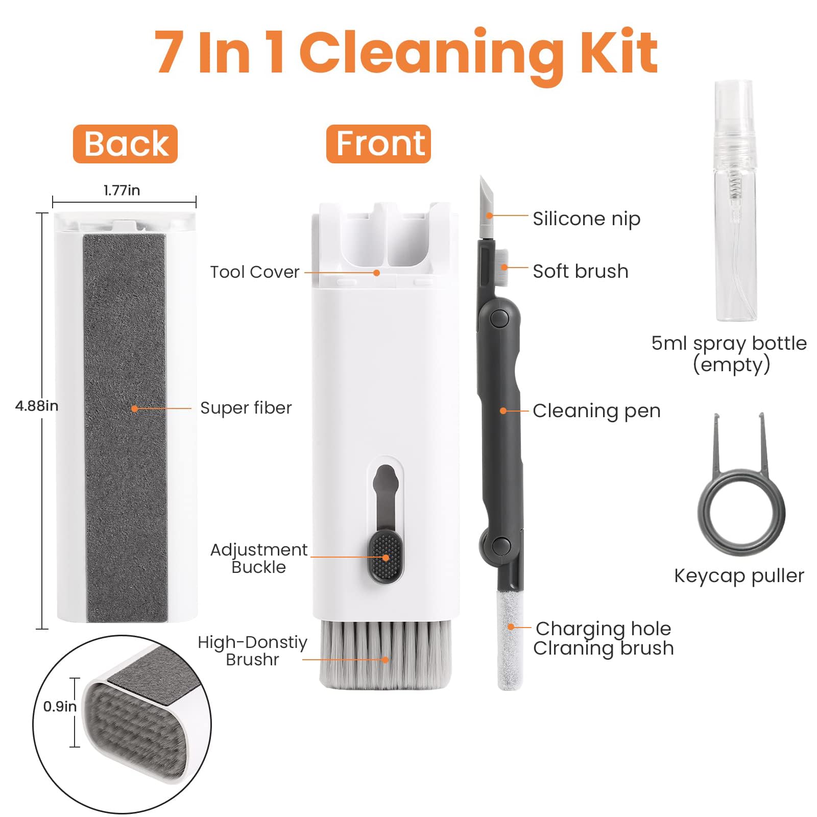 7 in 1 Keyboard Cleaning Kit, Electronic Cleaning Kit, Keyboard Cleaner with Brush - Image 2