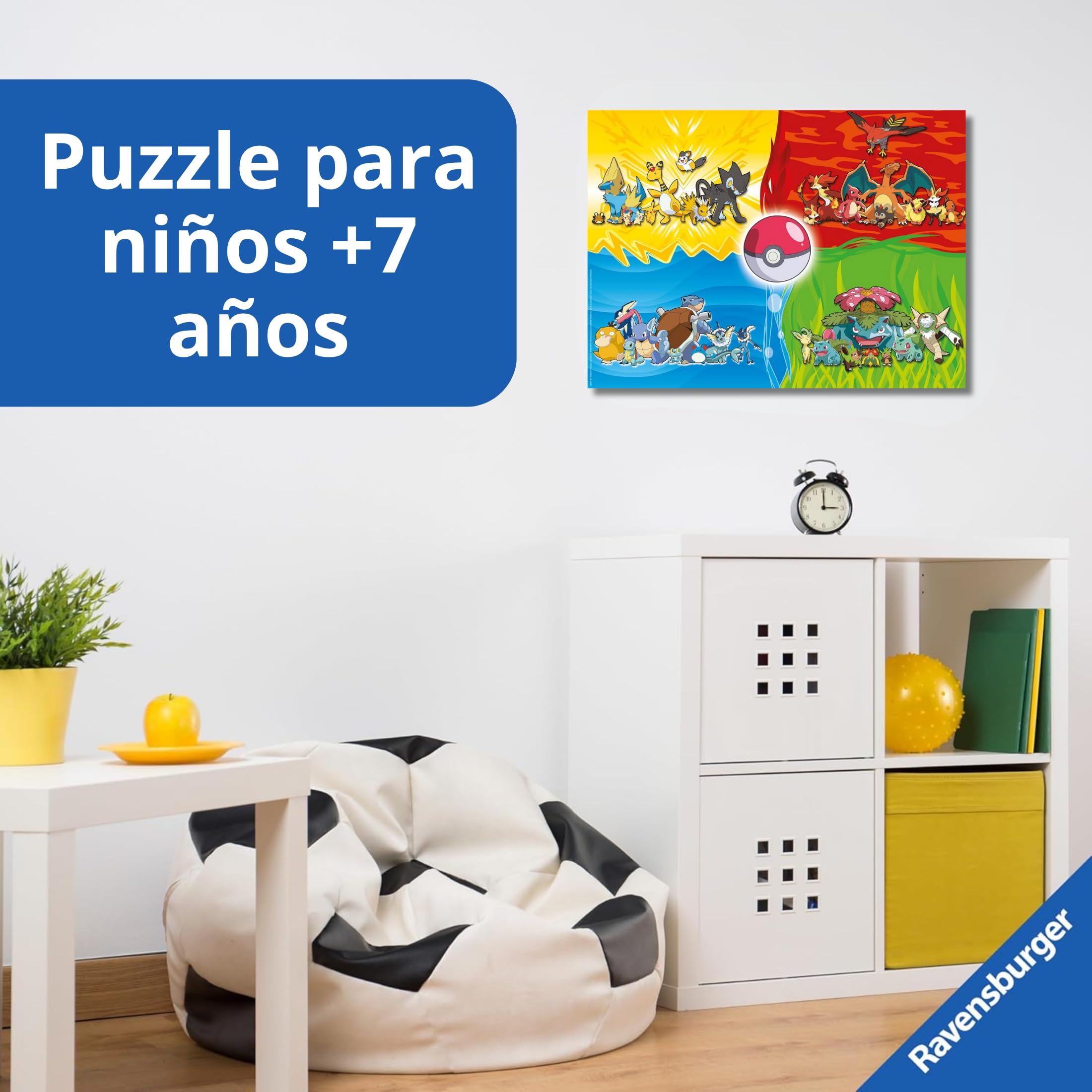 Ravensburger - Puzzles XXL Pokémon | Puzzle 7 Años O Más | Regalo Niño 7 Años O Más De 150 Piezas | Rompecabezas Niños De 49 X 36 Cm | Ravensburger Puzzle