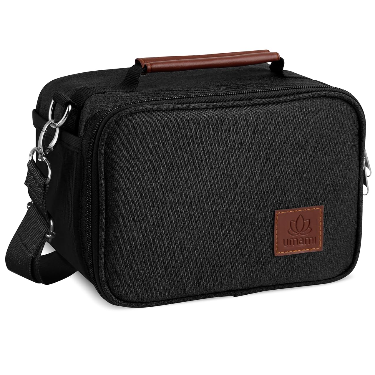 Umami Sac Isotherme Repas Femme/Homme 4L, L'élégance et la fraîcheur au Quotidien avec Notre Lunch Box Isotherme, idéale pour Le Bureau, sur Le Pouce, Petite Glacière Souple, Noir Uni